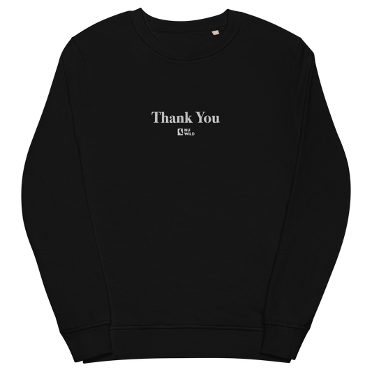 Minimalist "Thank You" Organic Sweater